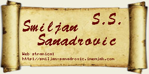 Smiljan Sanadrović vizit kartica